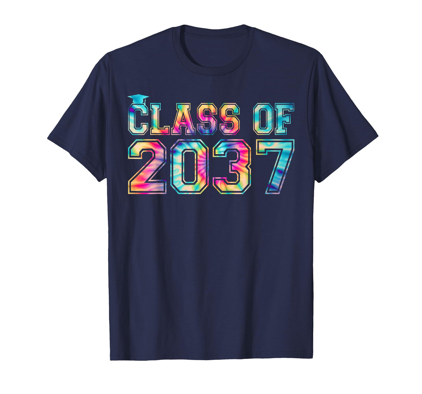 Class Of 2037 Pre-K Graduate Preschool Tie Dye Graduation T-Shirt