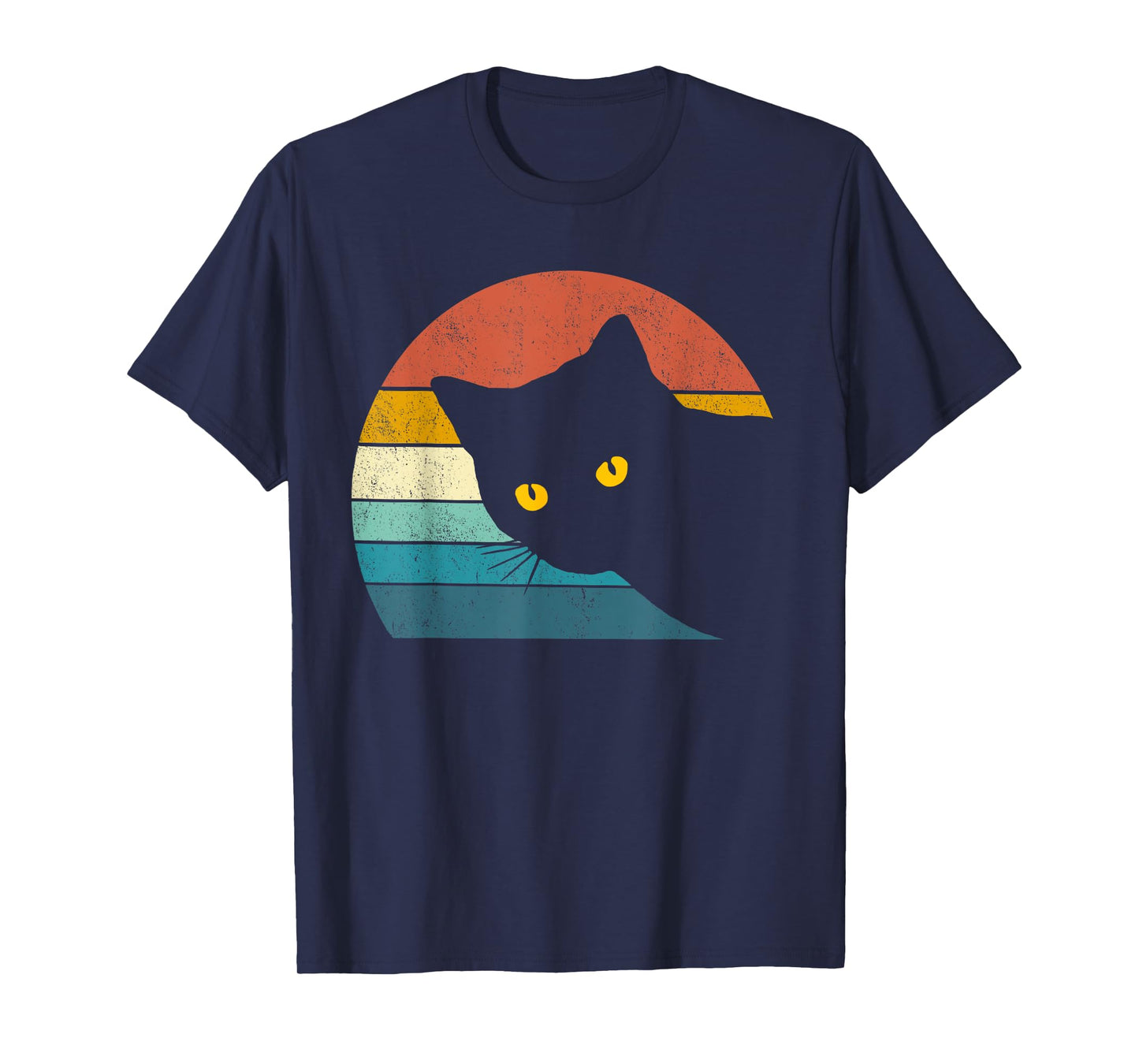 Vintage Black Cat Lover, Retro Style Cats Gift T-Shirt
