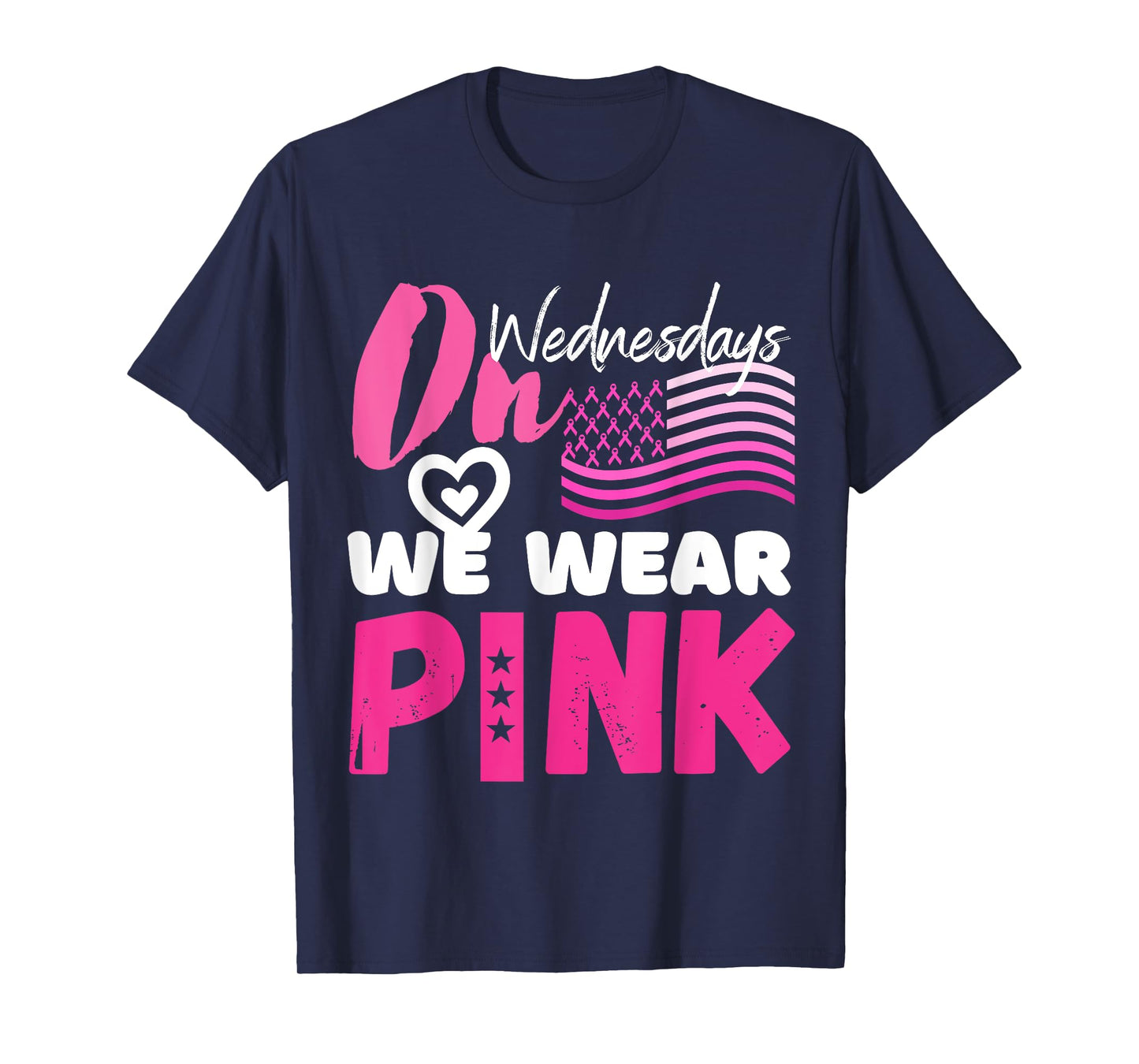 On Wednesday We Wear Pink Breast Cancer Awareness In October T-Shirt