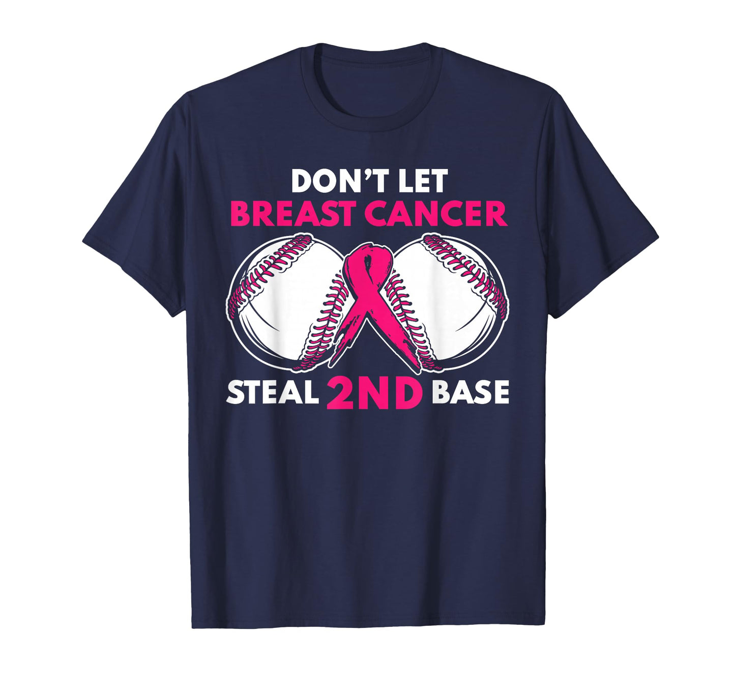 Breast Cancer Awareness Month Cute Baseball Pink October T-Shirt