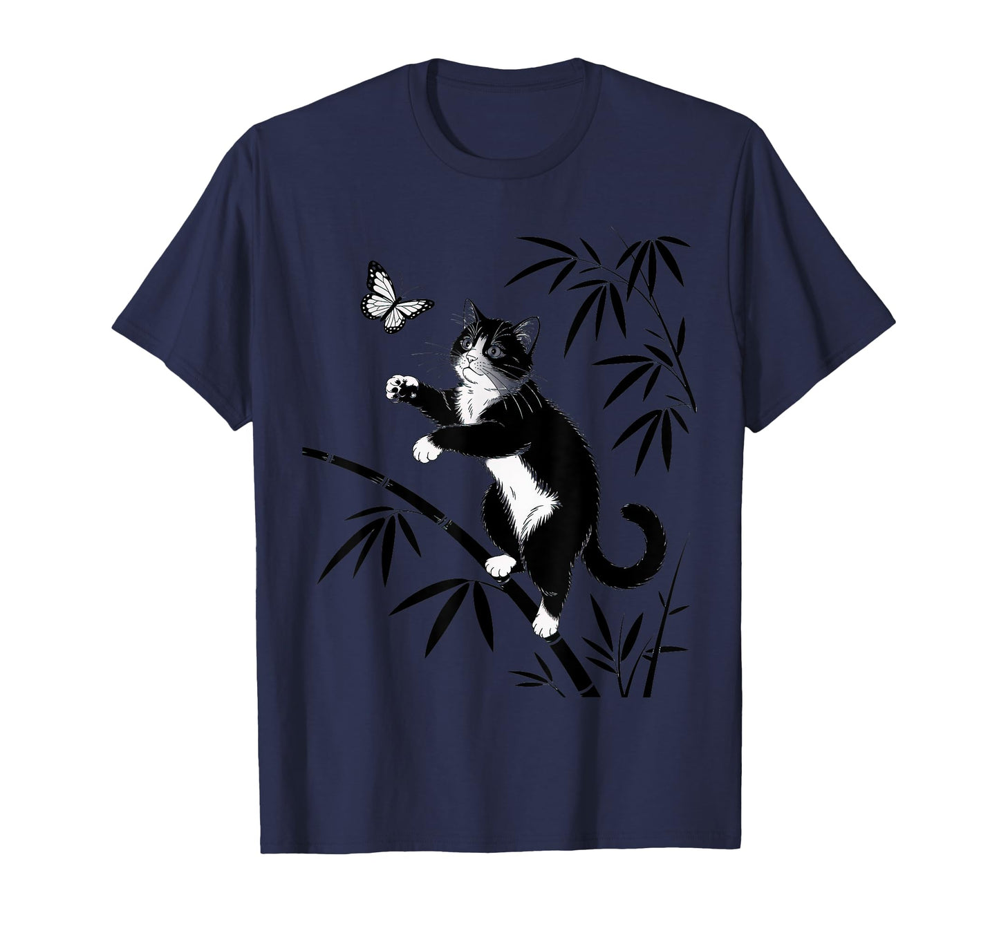 Cat Japanese Emaki Traditional Scroll Narrative Nature Scene T-Shirt