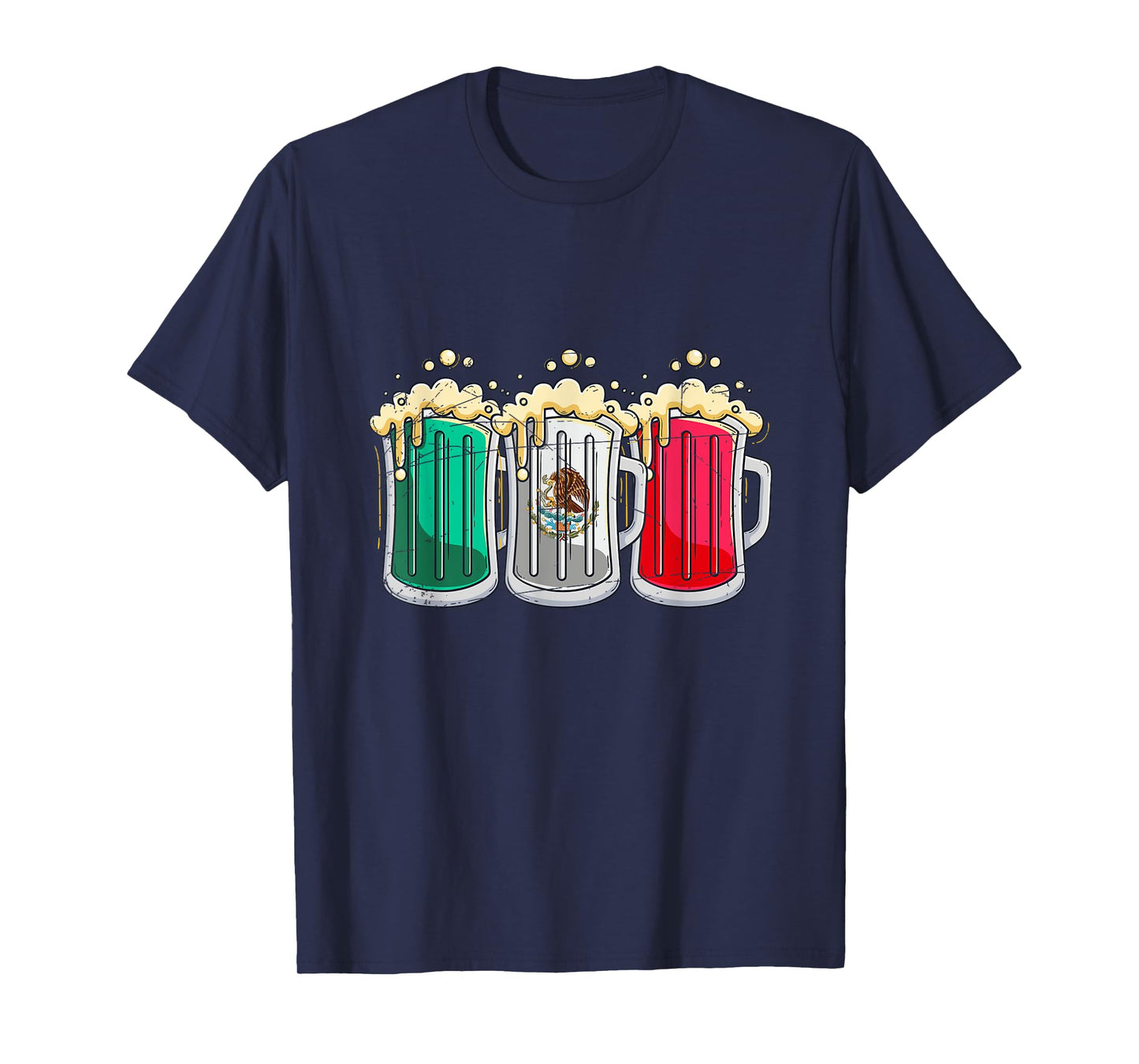 Funny Mexican Flag Beer Drinking Gift Viva Mexico T-Shirt