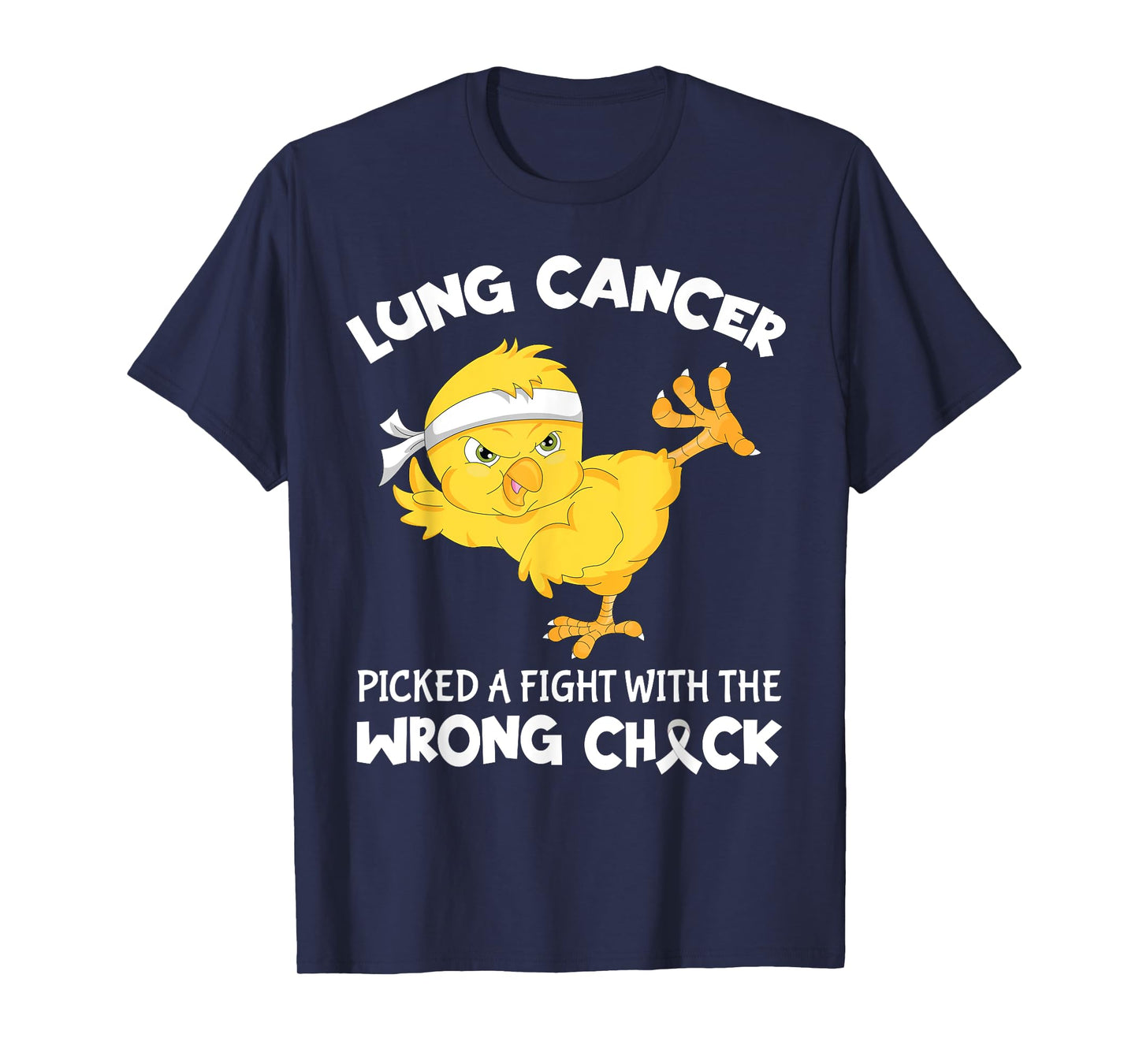 Lung Cancer Picked A Fight The Wrong Chick Funny Lung Cancer T-Shirt