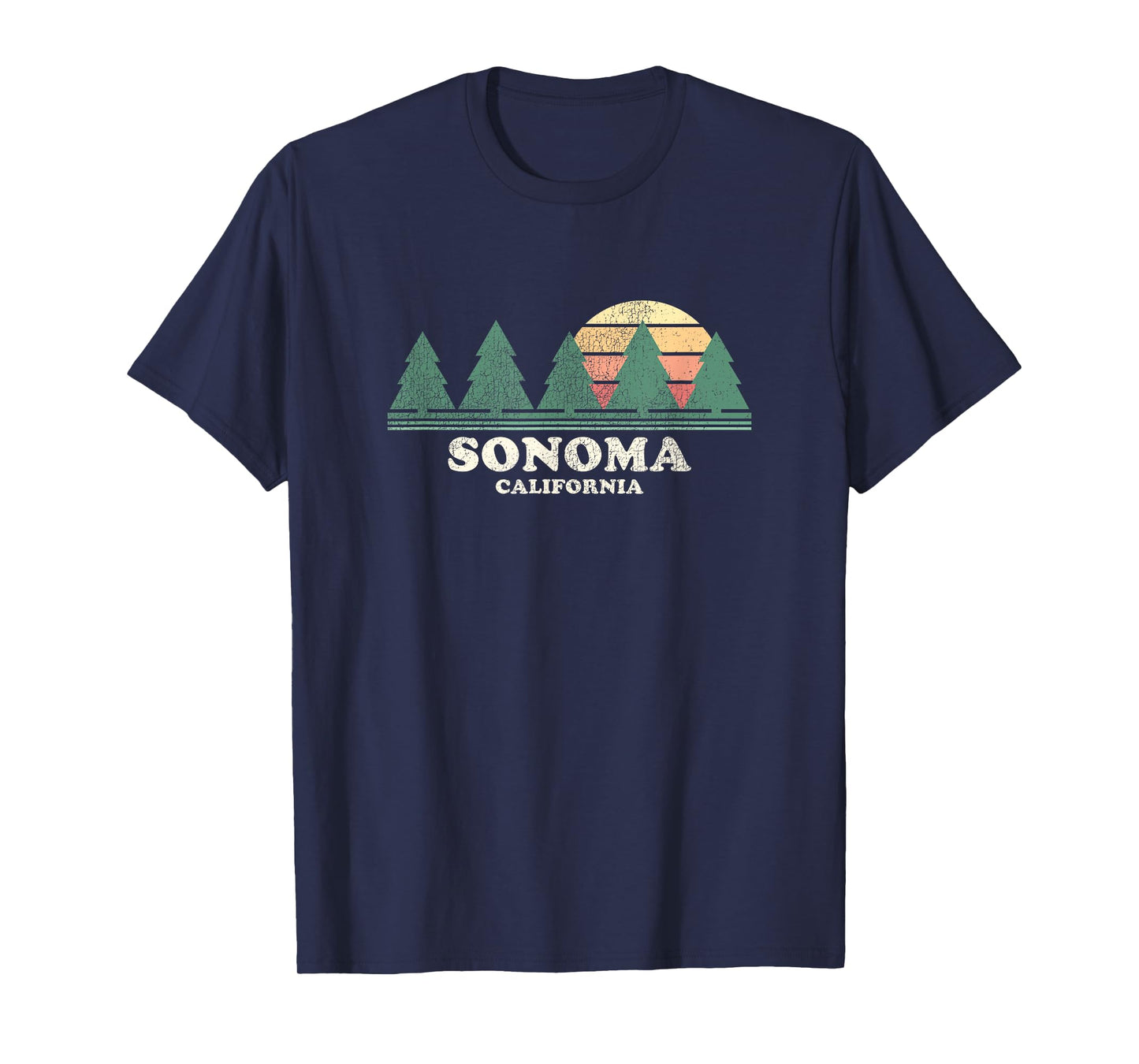 Sonoma CA Vintage Throwback Tee Retro 70s Design T-Shirt