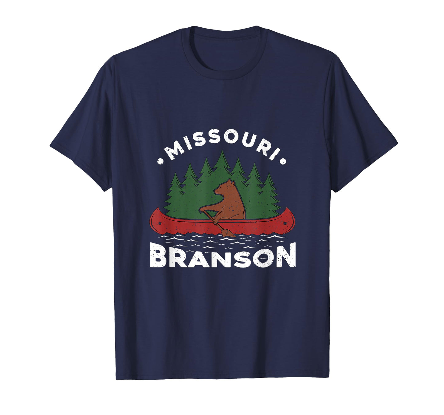 Funny Branson Missouri Bear Vintage Camping Rowing Souvenir T-Shirt