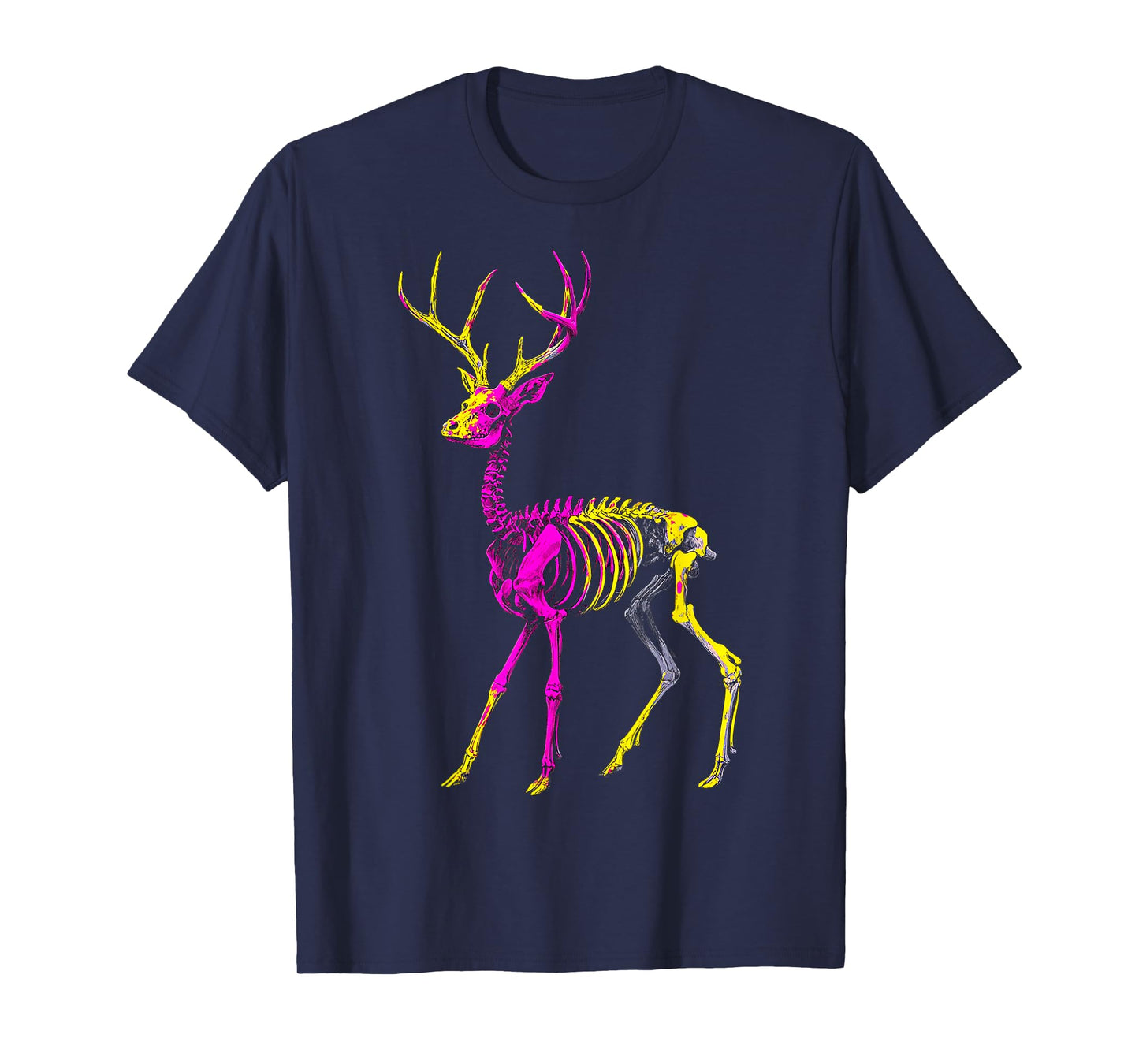 Halloween Deer Skeleton Portrait Animal Art Halloween T-Shirt