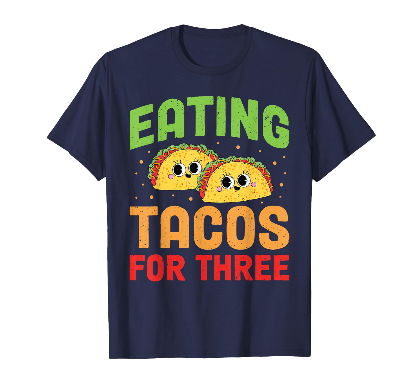 Pregnant Eating tacos for three Twin Pregnancy Cinco De Mayo T-Shirt