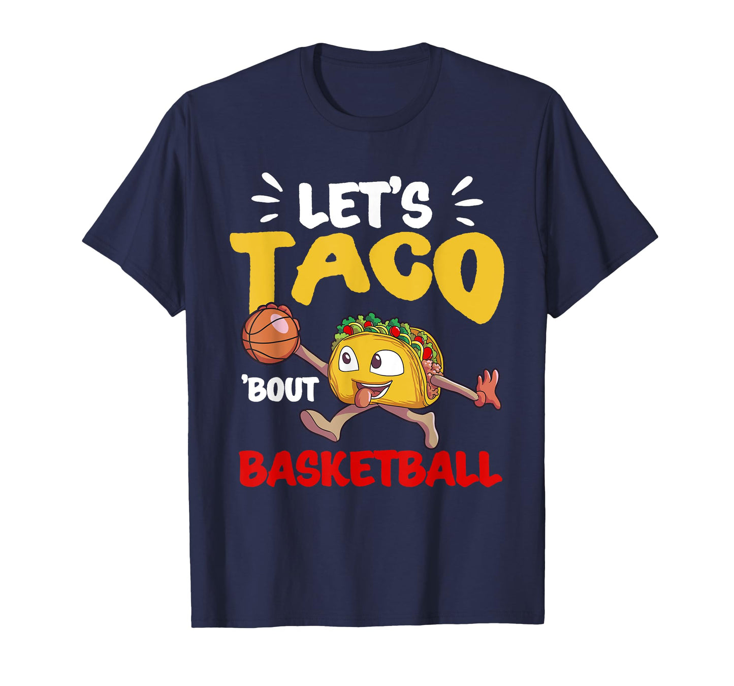 Funny Cinco de Mayo Shirt Boys Kids Mexican Taco Basketball T-Shirt