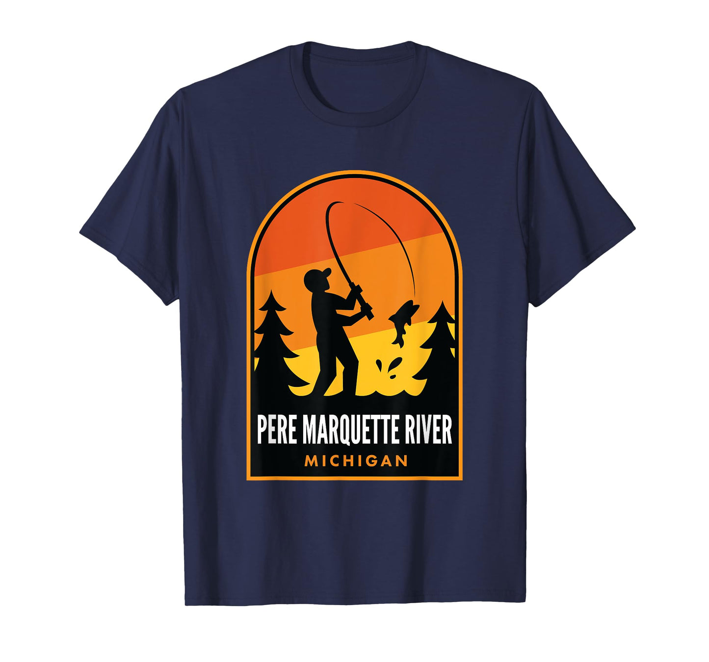 Pere Marquette River Michigan Fishing T-Shirt