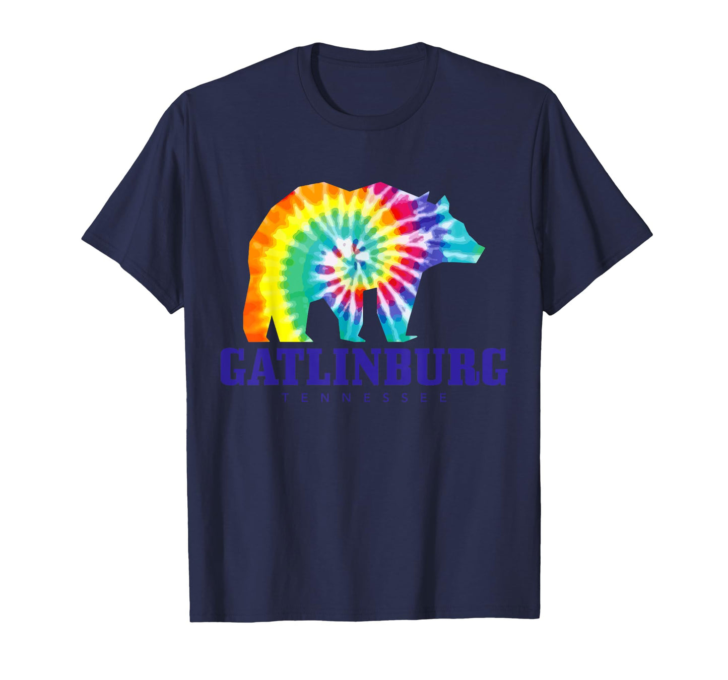 Gatlinburg Tennessee Bear Tie Dye Vintage Retro T-Shirt