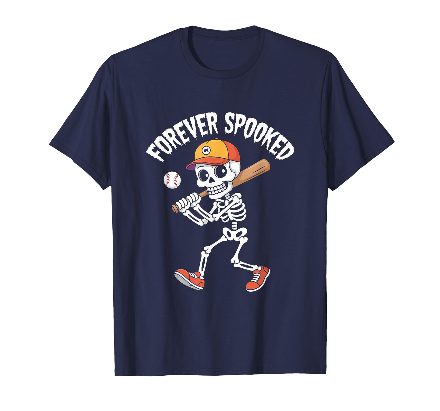 Halloween Skeleton Tennis Forever Spooked Tee T-Shirt
