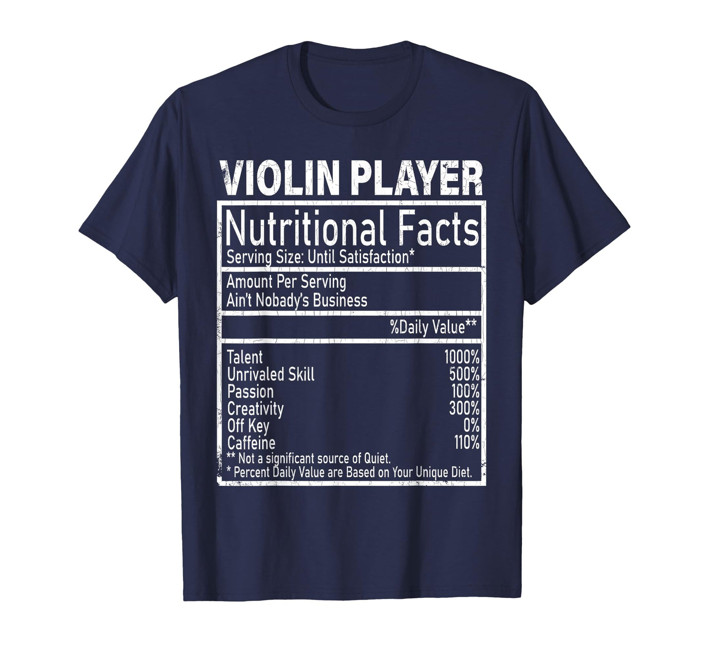 Violin Player Facts Funny Violinist Music Player Graphic T-Shirt