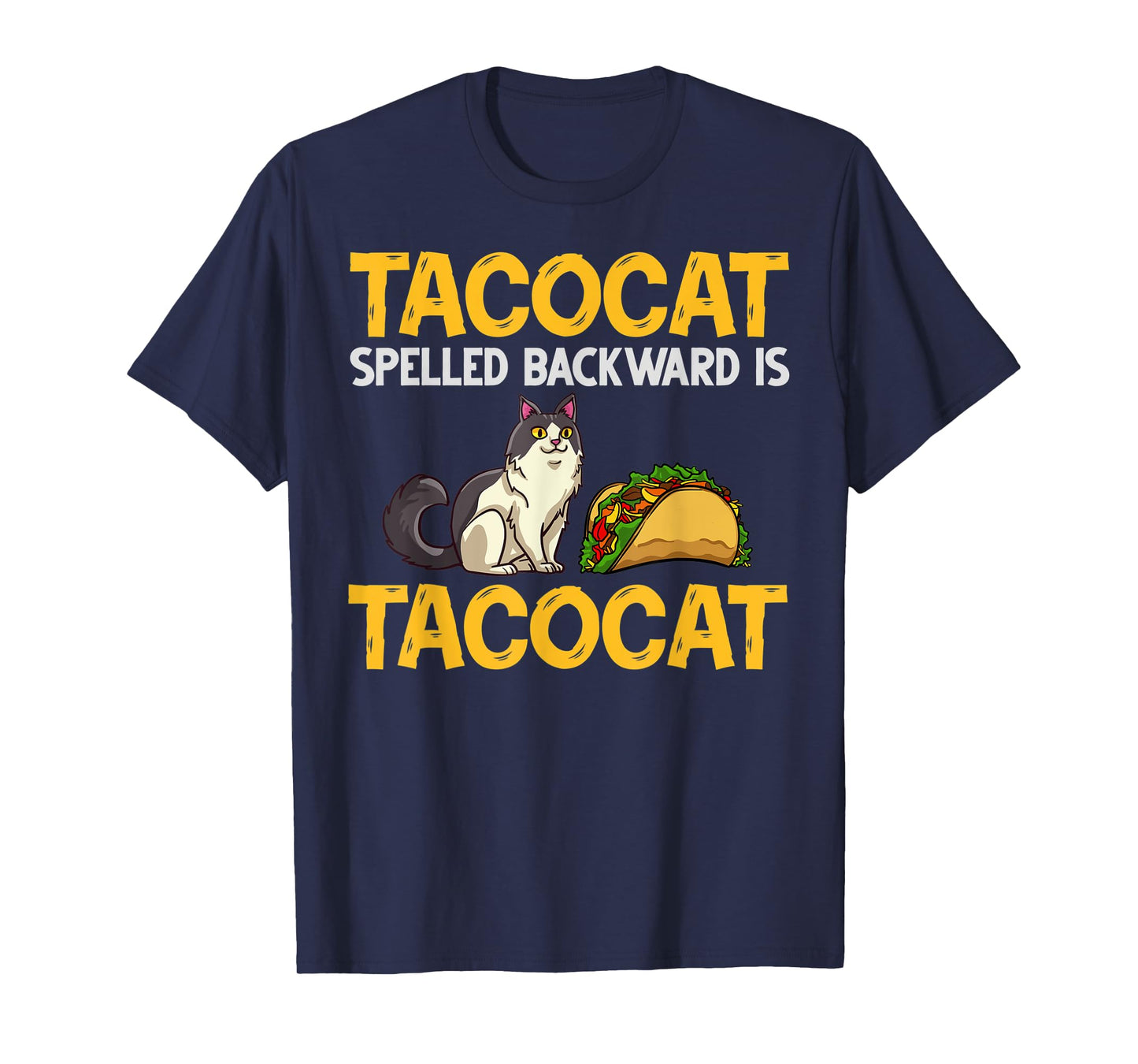Tacocat Spelled Backwards Taco Cat Kitten T-Shirt
