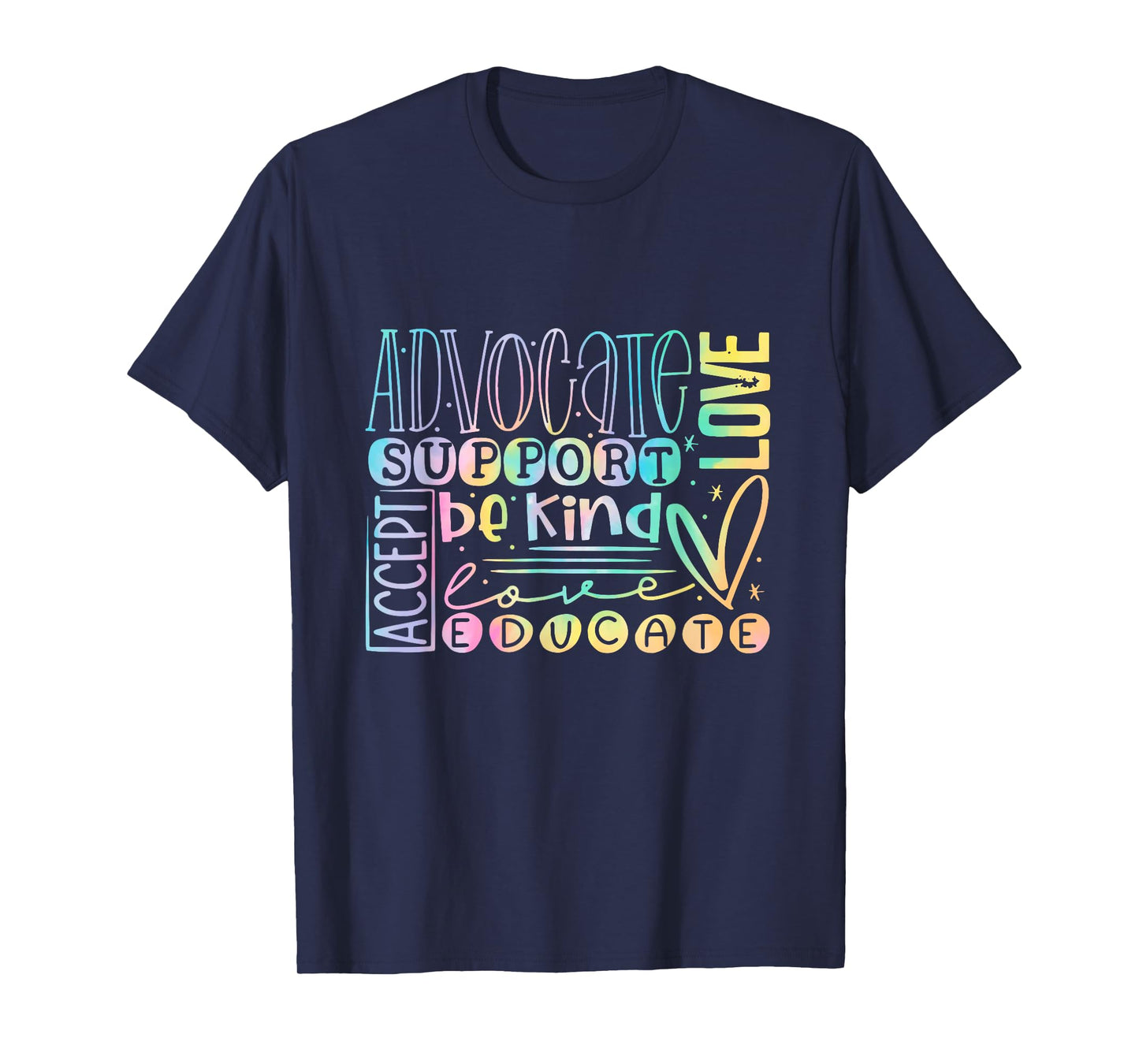 Advocate Love Support Accept Be Kind Autism Awareness Women T-Shirt