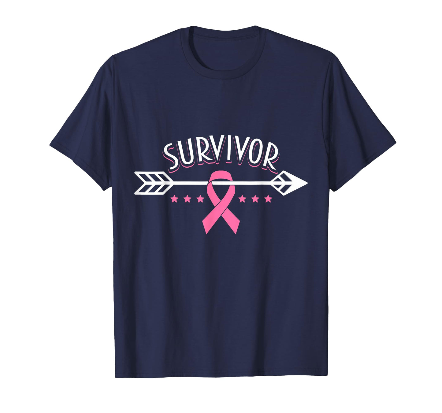 Survivor Pink Ribbon Breast Cancer Awareness Arrow T-Shirt