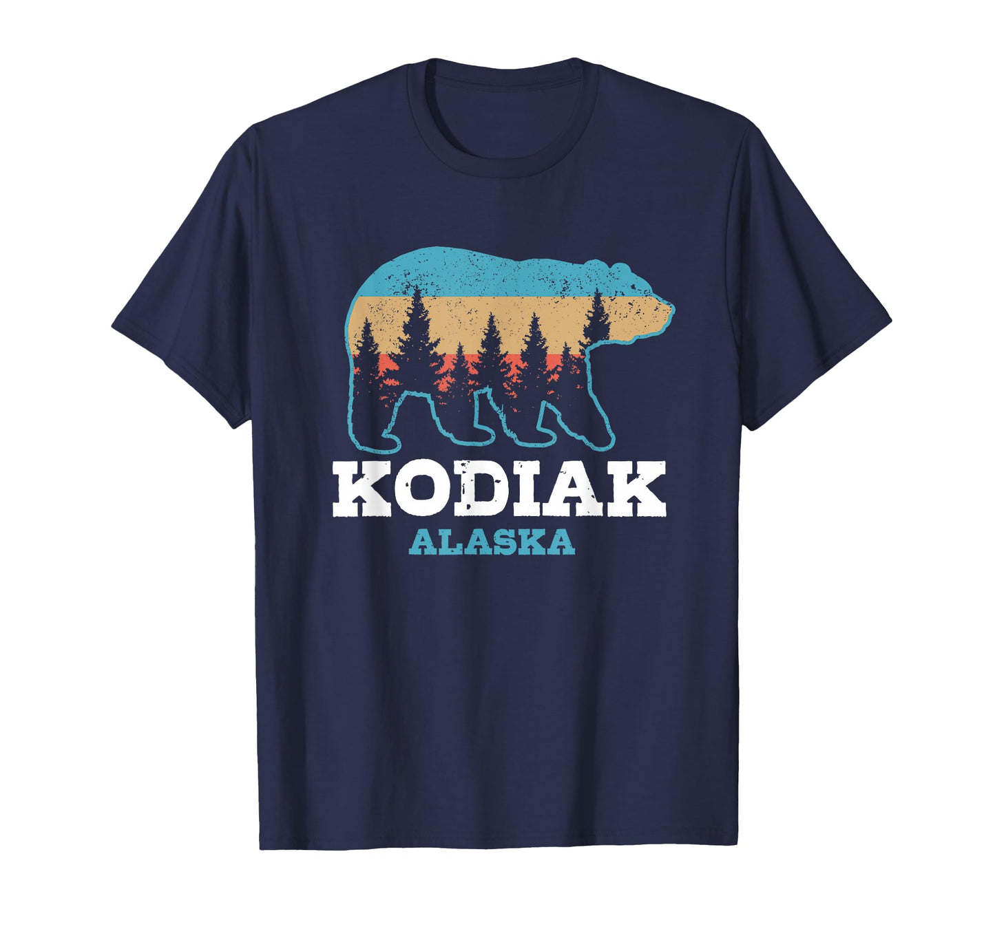 Kodiak Alaska Vintage Grizzly Bear Nature Souvenir Gift T-Shirt