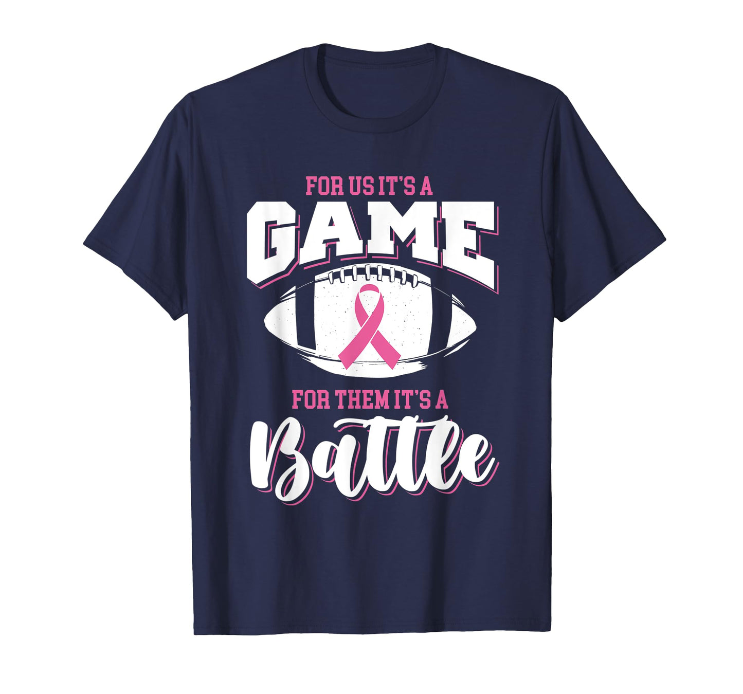 Football It's a battle breast cancer awareness T-Shirt