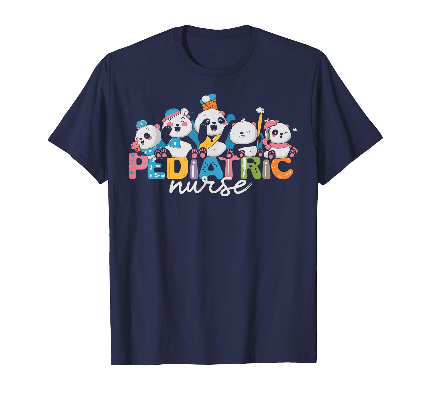 Funny Pediatric Nurse Panda For Picu Or Nicu Pediatrics T-Shirt