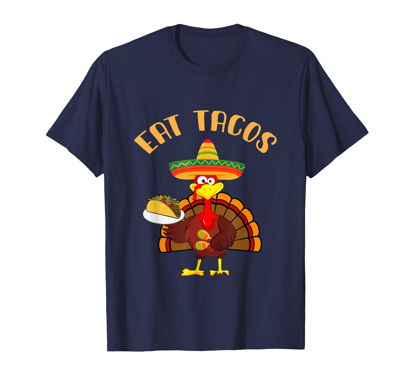 Thanksgiving Turkey eat Tacos Funny Boys Kids Turkey Day T-Shirt