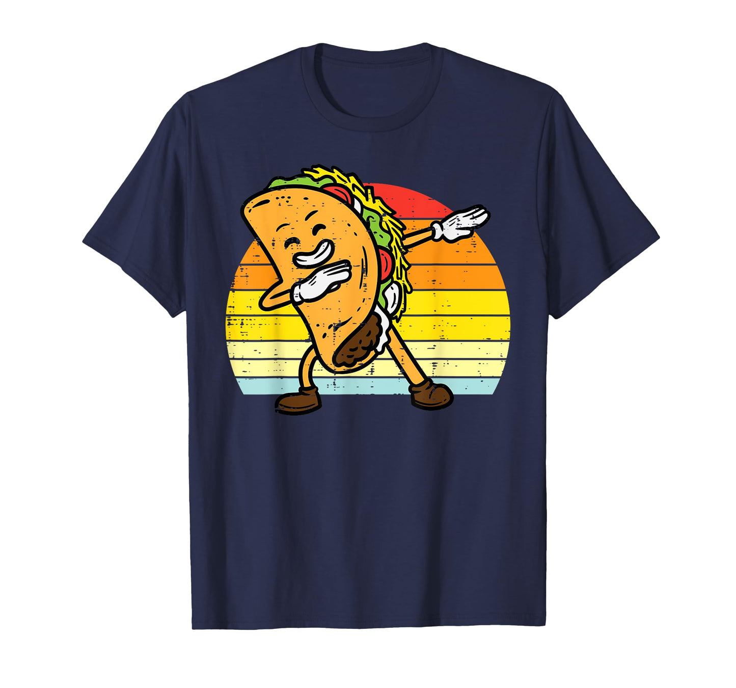 Dabbing Taco Dab Retro Cinco De Mayo Men Boys Youth Kids T-Shirt