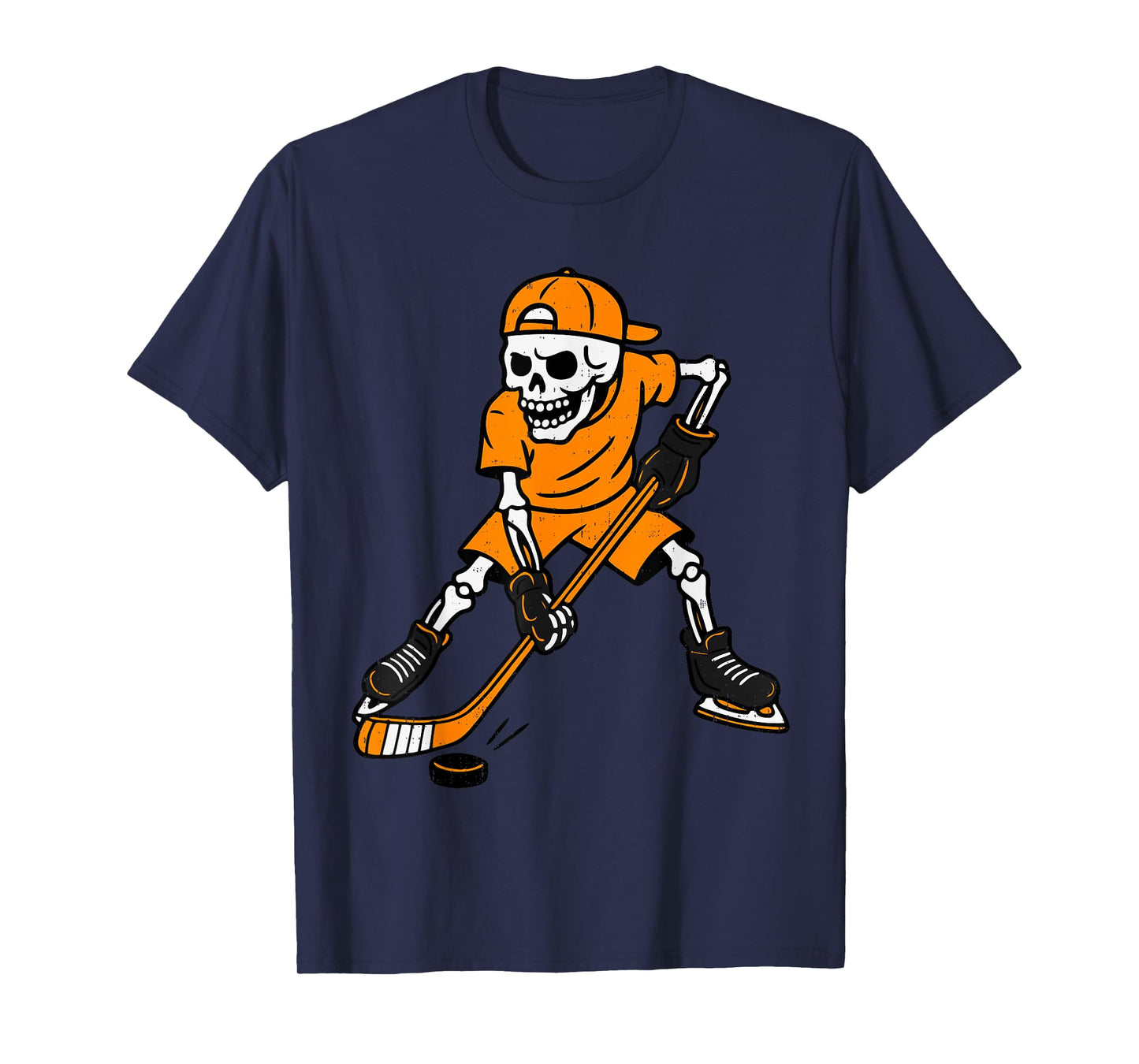 Hockey Skeleton Halloween Costume Boys Teens Girls Kids T-Shirt