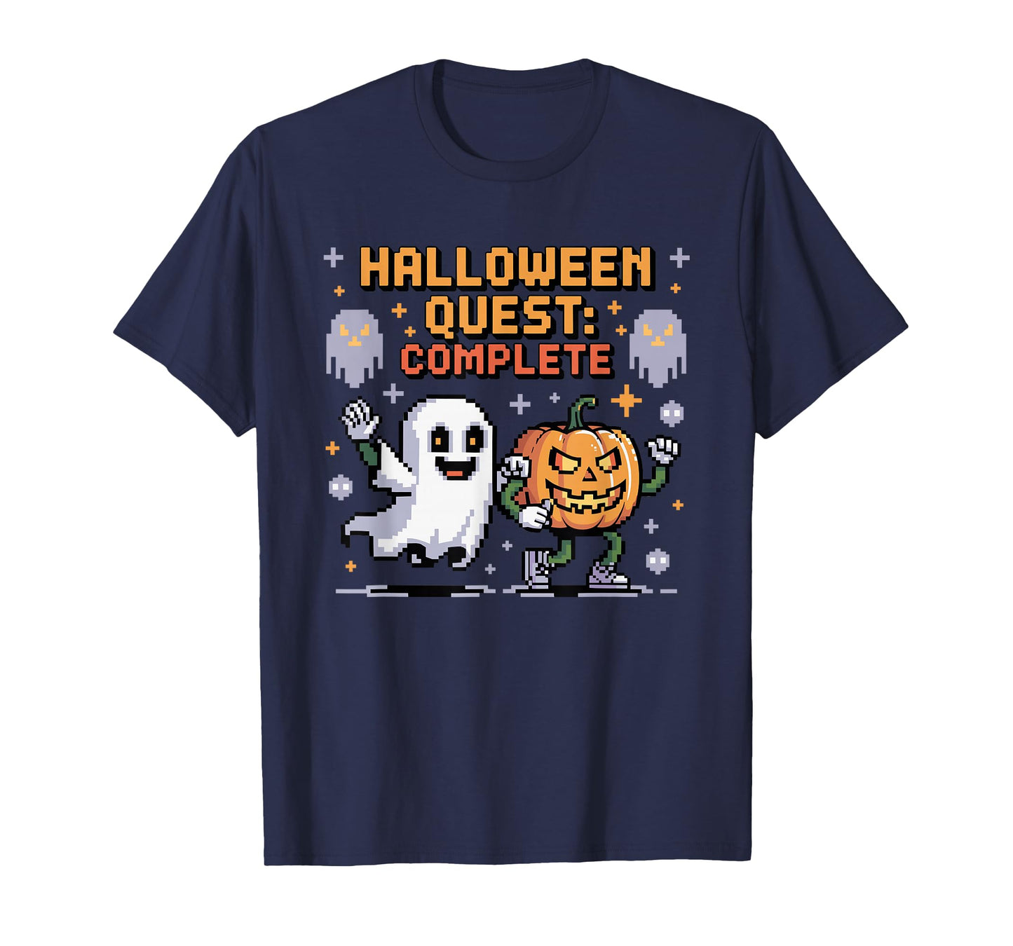 Halloween Quest Complete Halloween Pumpkin Arcade Gamer T-Shirt