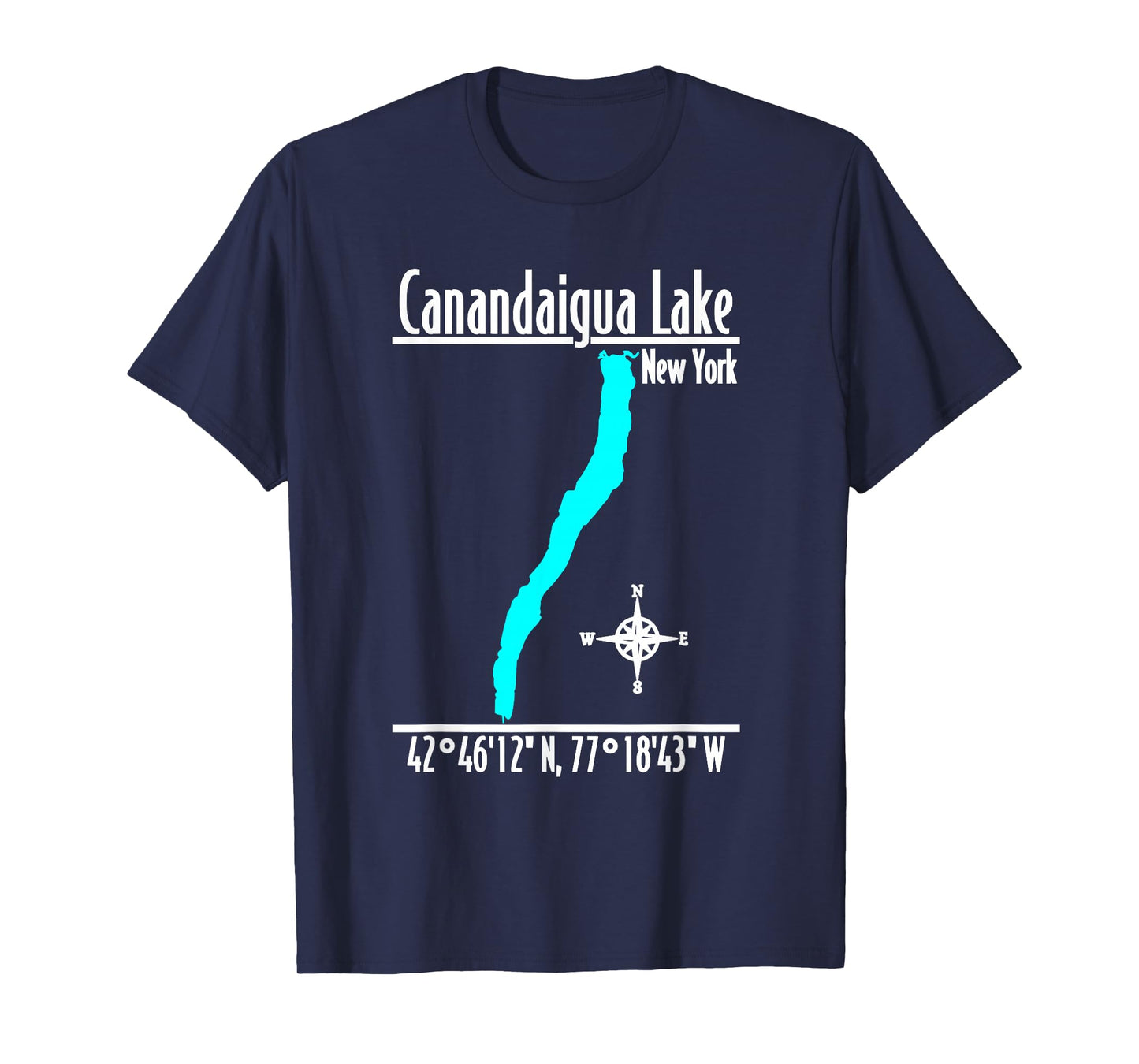 Modern Canandaigua Lake, New York T-Shirt
