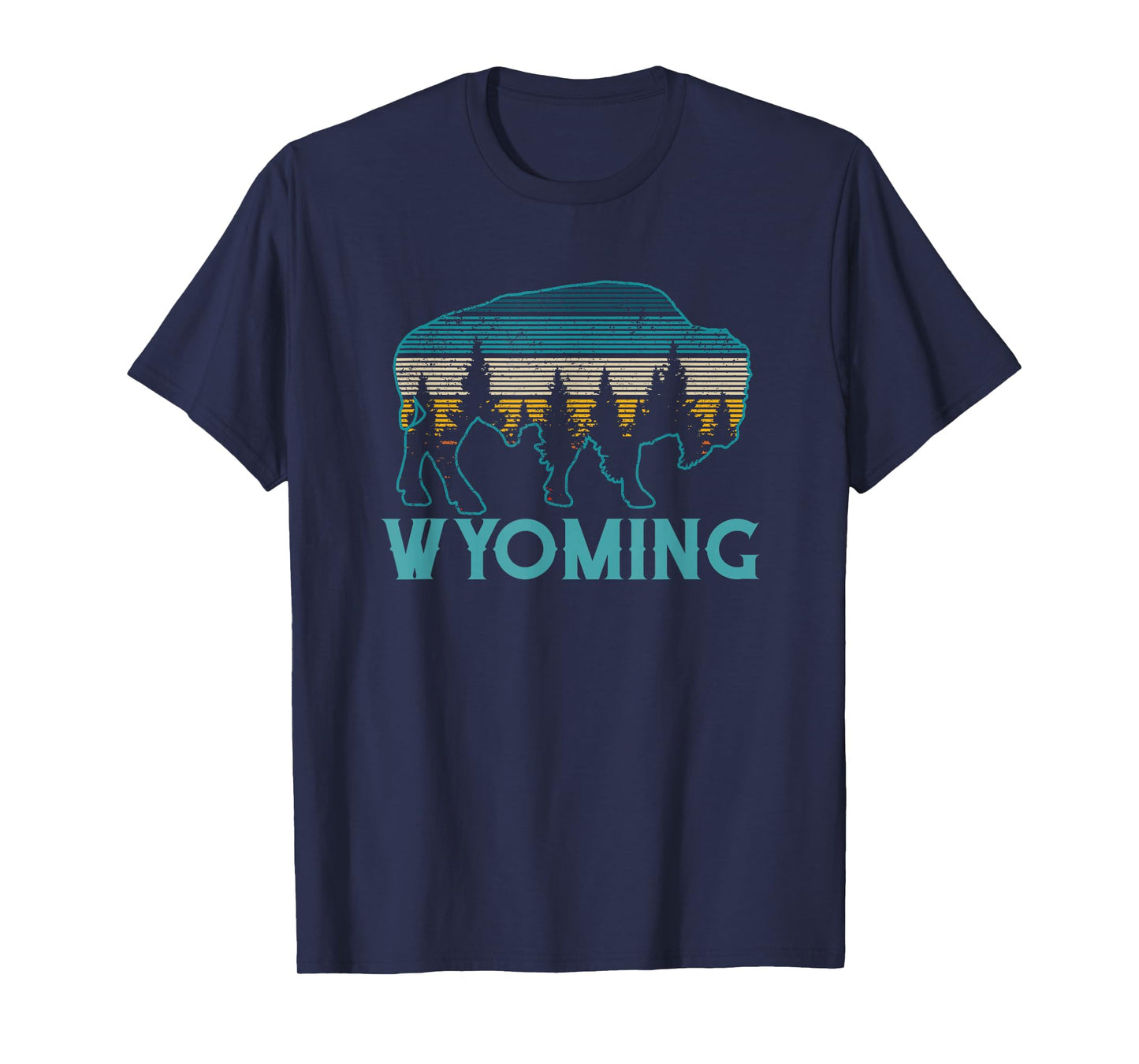 Wyoming Bison Vintage Souvenir T-Shirt