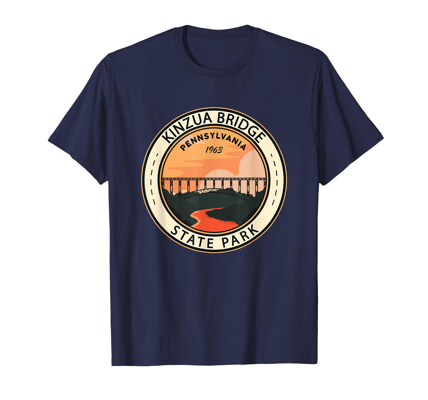 Kinzua Bridge State Park Pennsylvania Badge Vintage T-Shirt