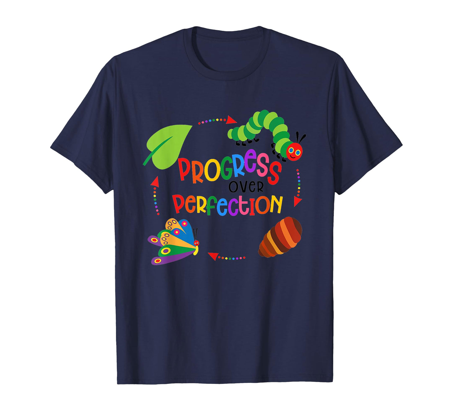 Progress Over Perfection SPED Teacher Paraprofessional T-Shirt for Men Women Girls Kids