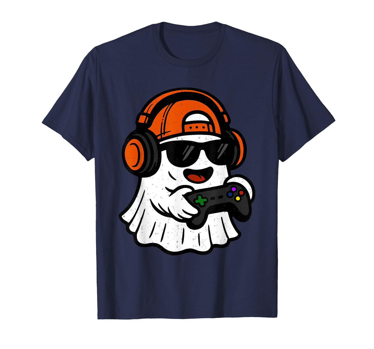 Ghost Gamer Halloween Costume Boo Gaming Spooky Video Game T-Shirt