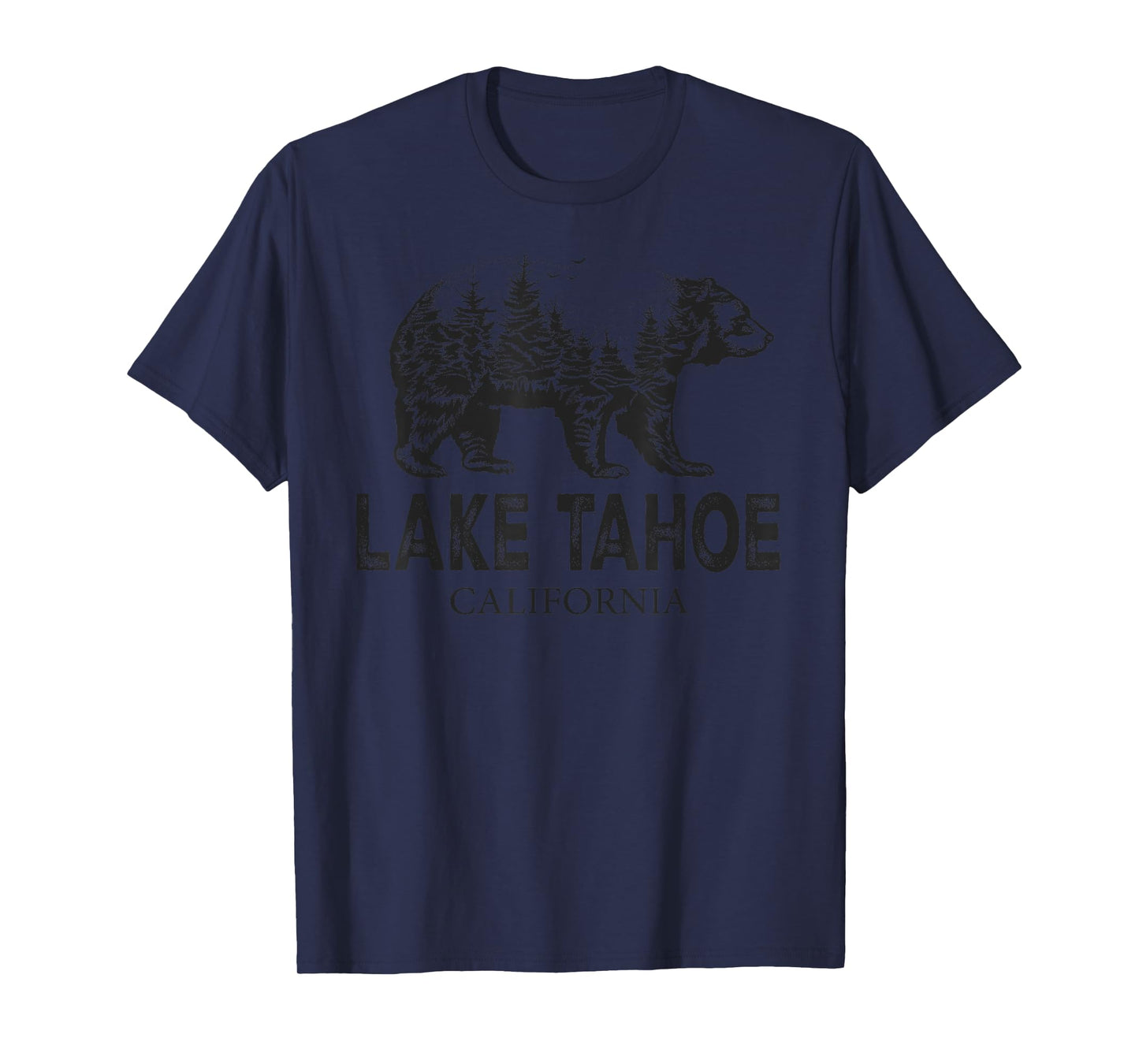 Lake Tahoe California Retro Grizzly Bear Nature Vintage T-Shirt