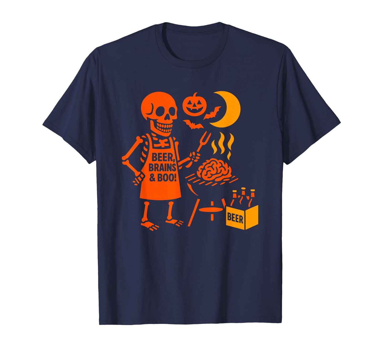 Skeleton BBQ Beer Night Laughs Bash T-Shirt