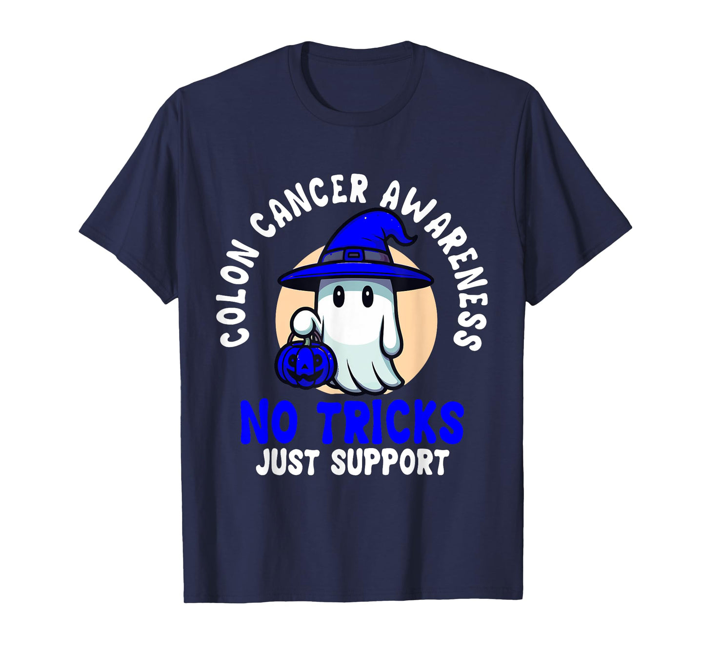 Cute Colon Cancer Awareness Ghost Halloween Costume T-Shirt