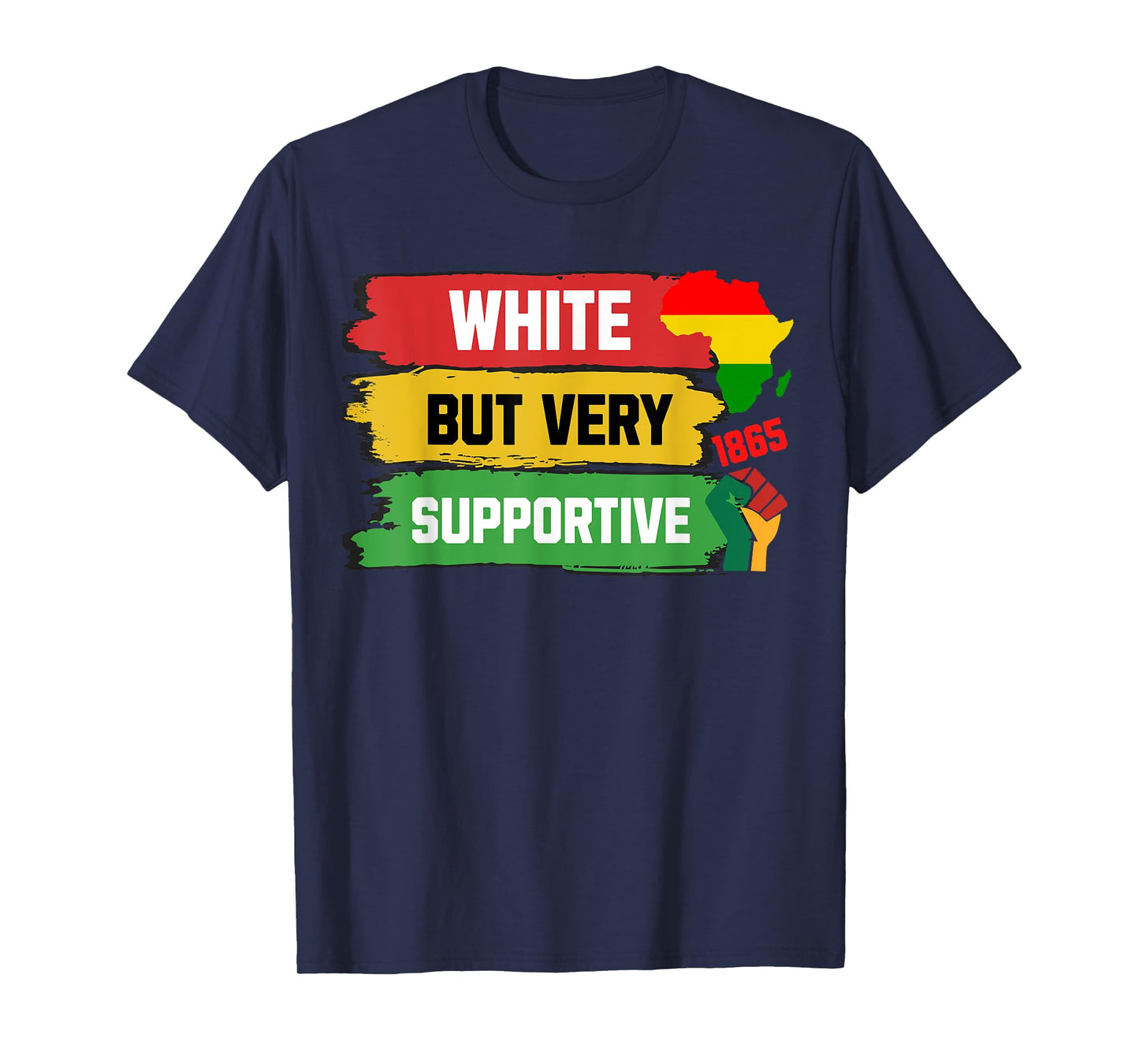 White But Supportive Ally Black History Month Juneteenth T-Shirt