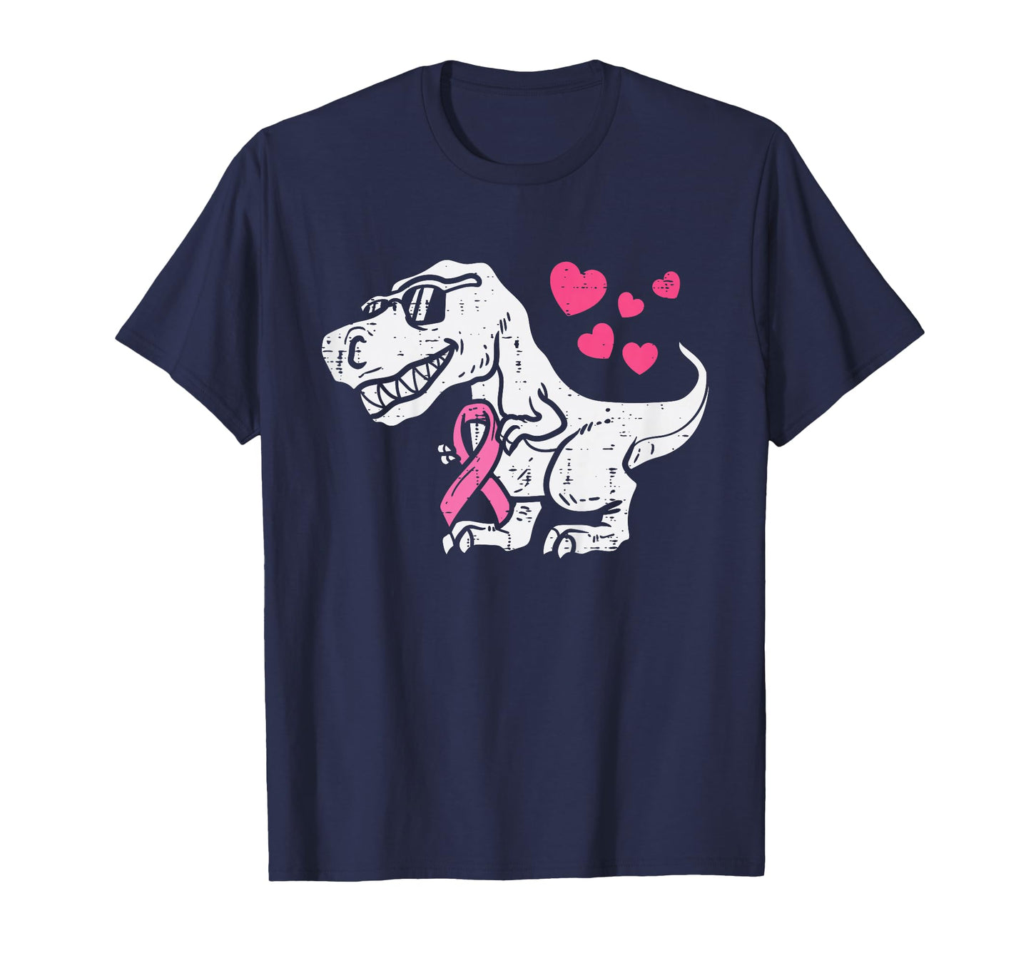 Pink Ribbon T-Rex Kids Breast Cancer Awareness Boys Toddler T-Shirt