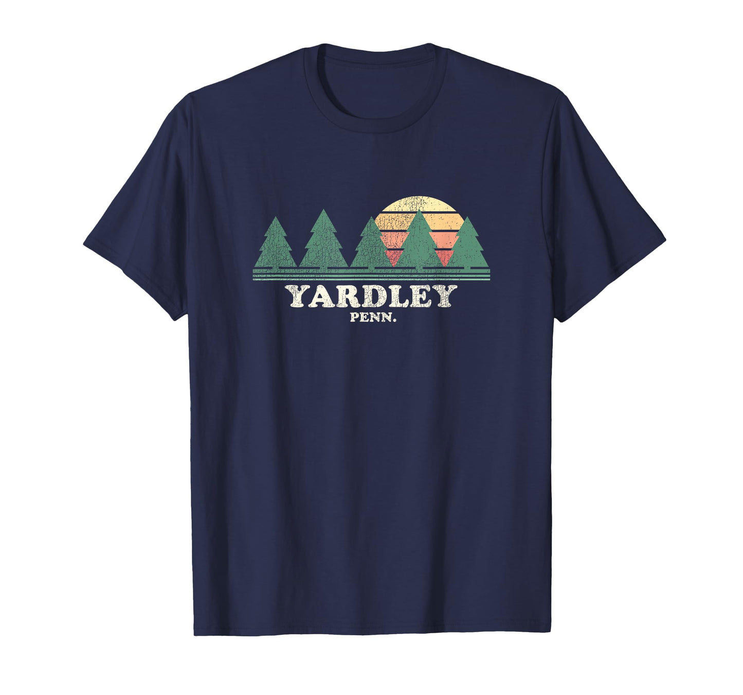 Yardley PA Vintage Throwback Tee Retro 70s Design T-Shirt