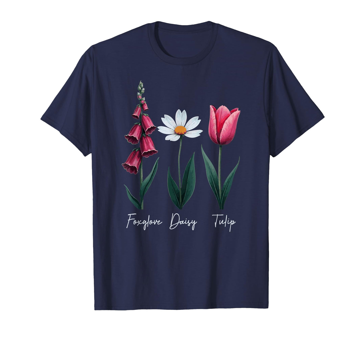 Foxglove Daisy Tulip Floral T-Shirt