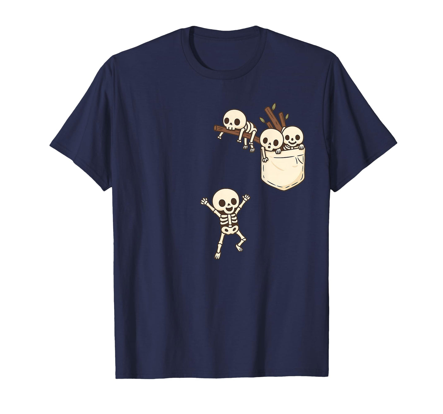 Funny Skeleton Cute Playing T-Shirt