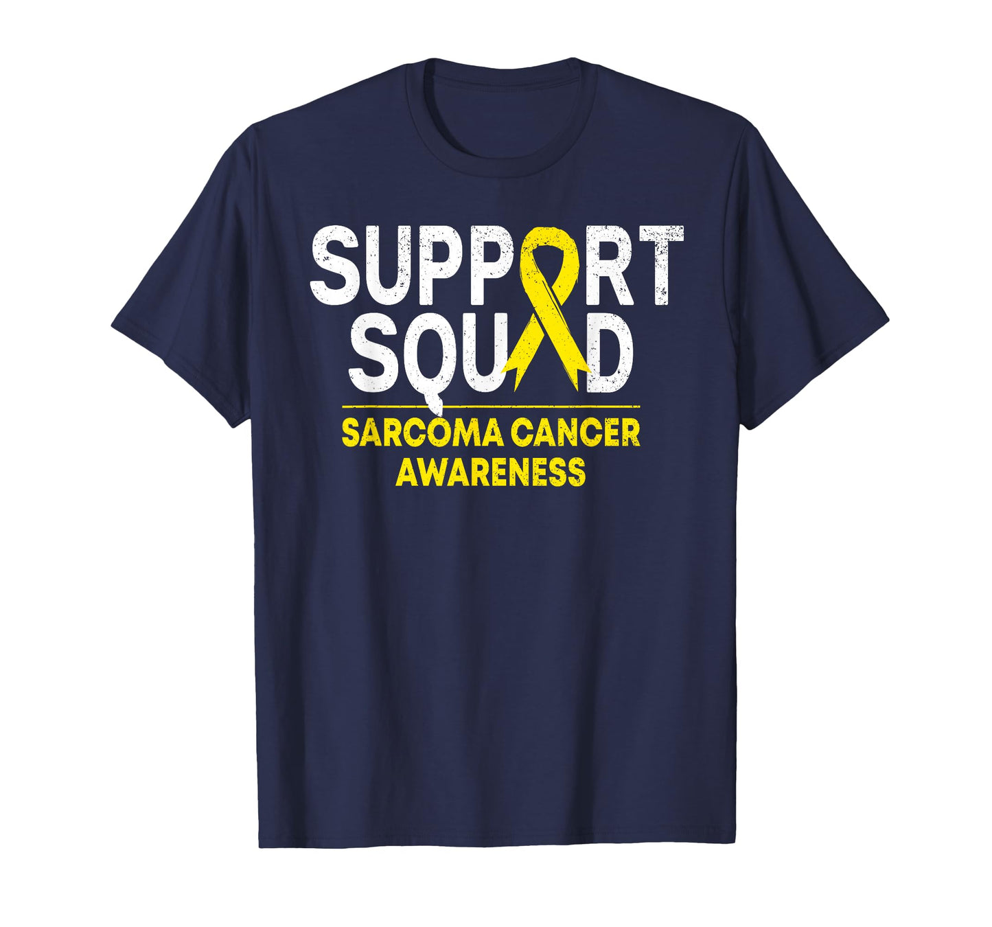 Support Squad Sarcoma Cancer Awareness Yellow Ribbon Team T-Shirt