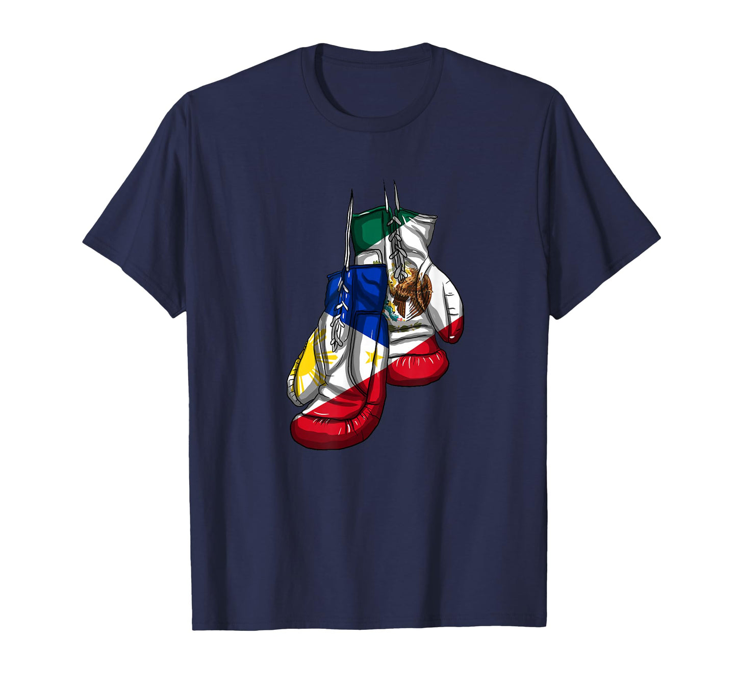 Philippines Mexico Filipino Mexipino Flag Day Mexican Boxing T-Shirt