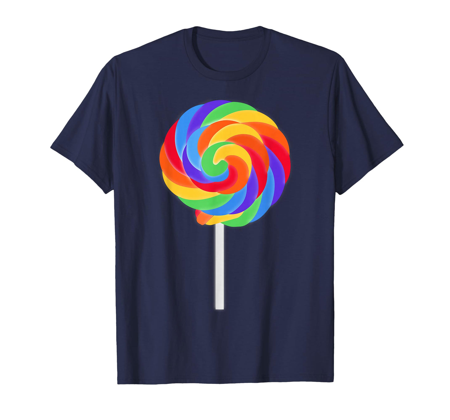 Lollipop Rainbow Sucker Candy Lazy Halloween Costume T-Shirt