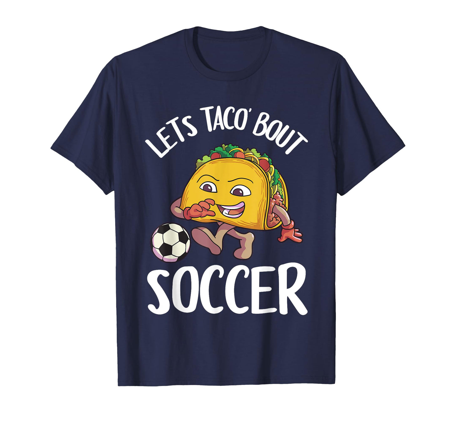 Funny Soccer Shirt Kids Men Taco Lover Gift T-Shirt
