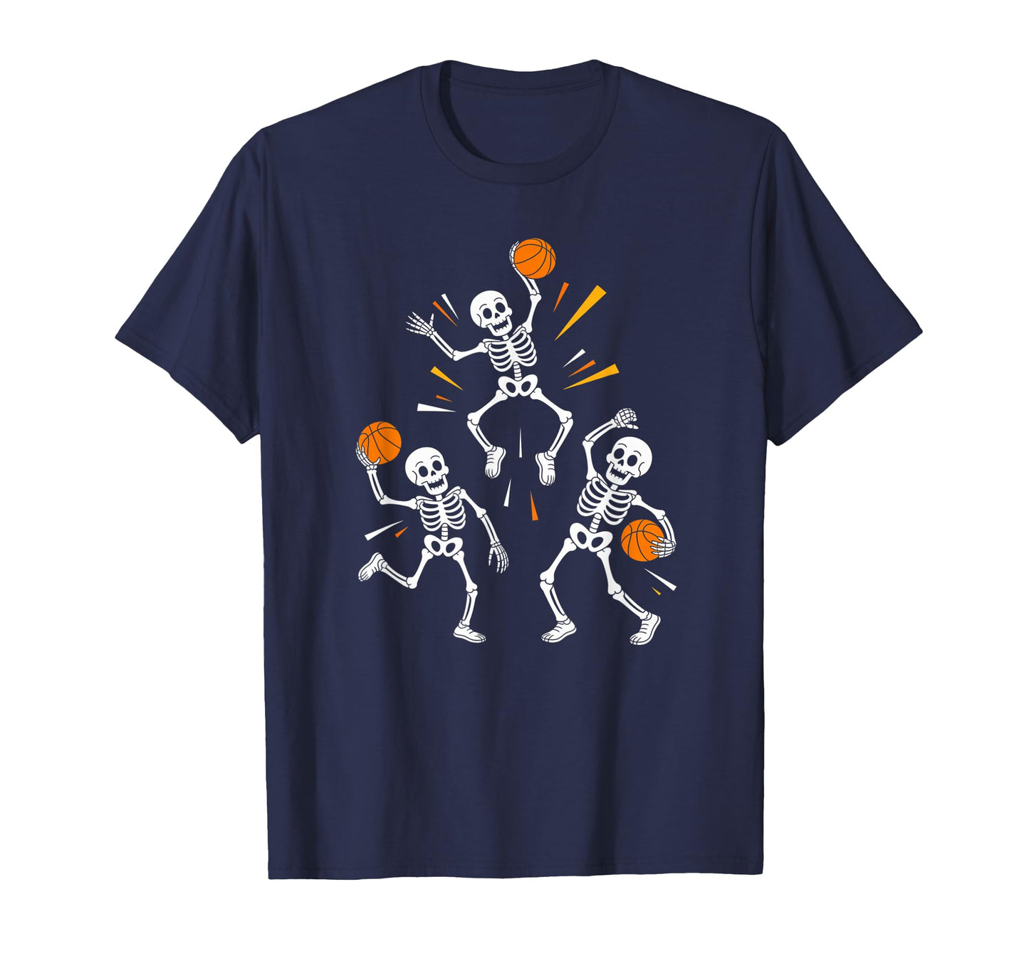 Skeleton Basketball Team Halloween Sports Graphic T-Shirt