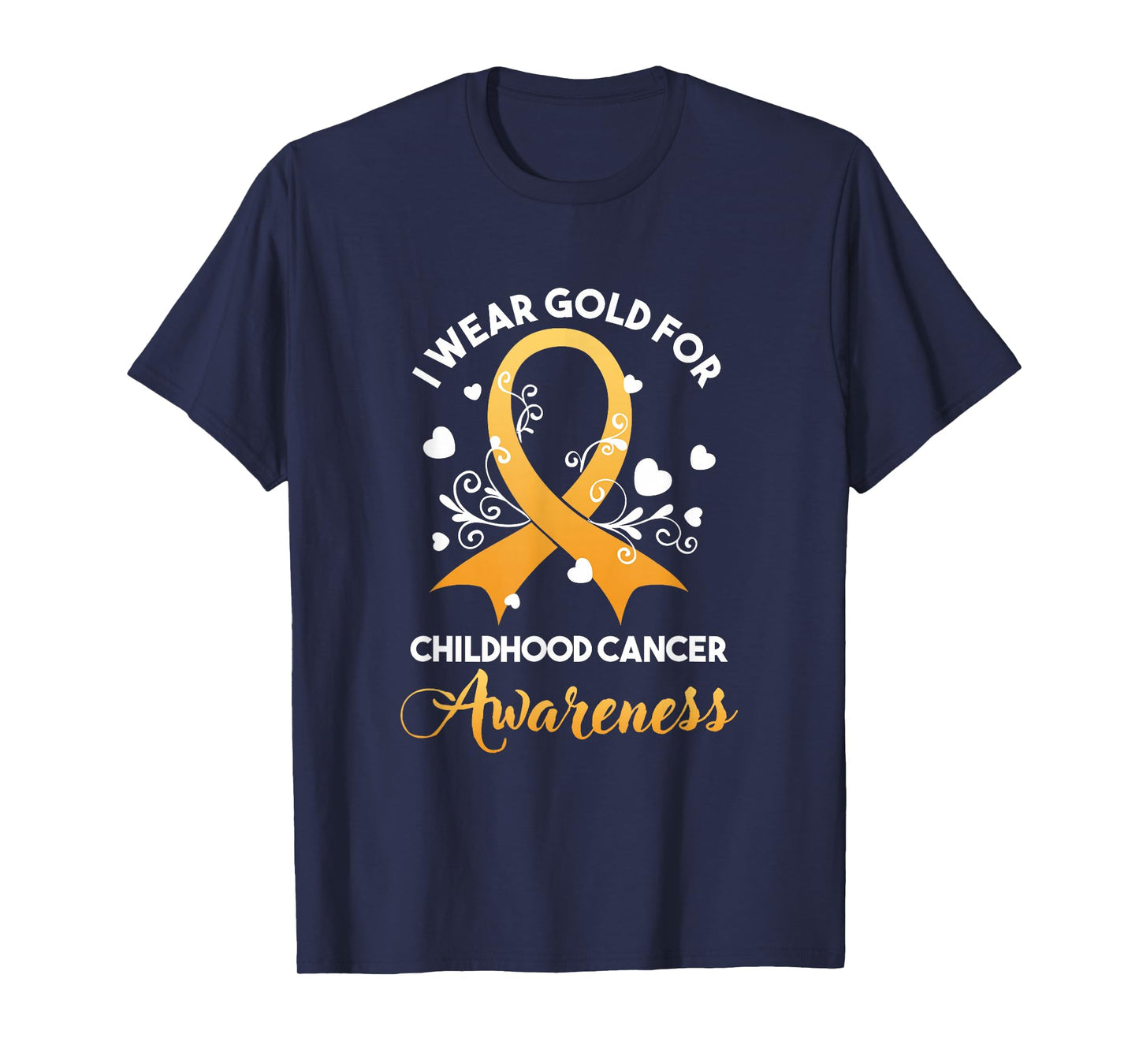 Childhood Cancer Fighter Awareness Month Wear Golden Yellow T-Shirt