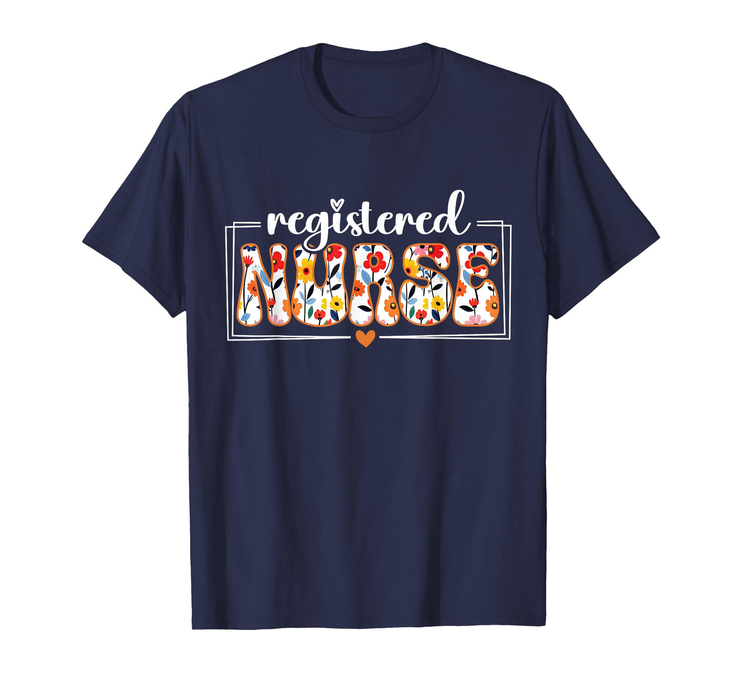 RN Nurse Floral Print Registered Nurse Nursing School Women T-Shirt