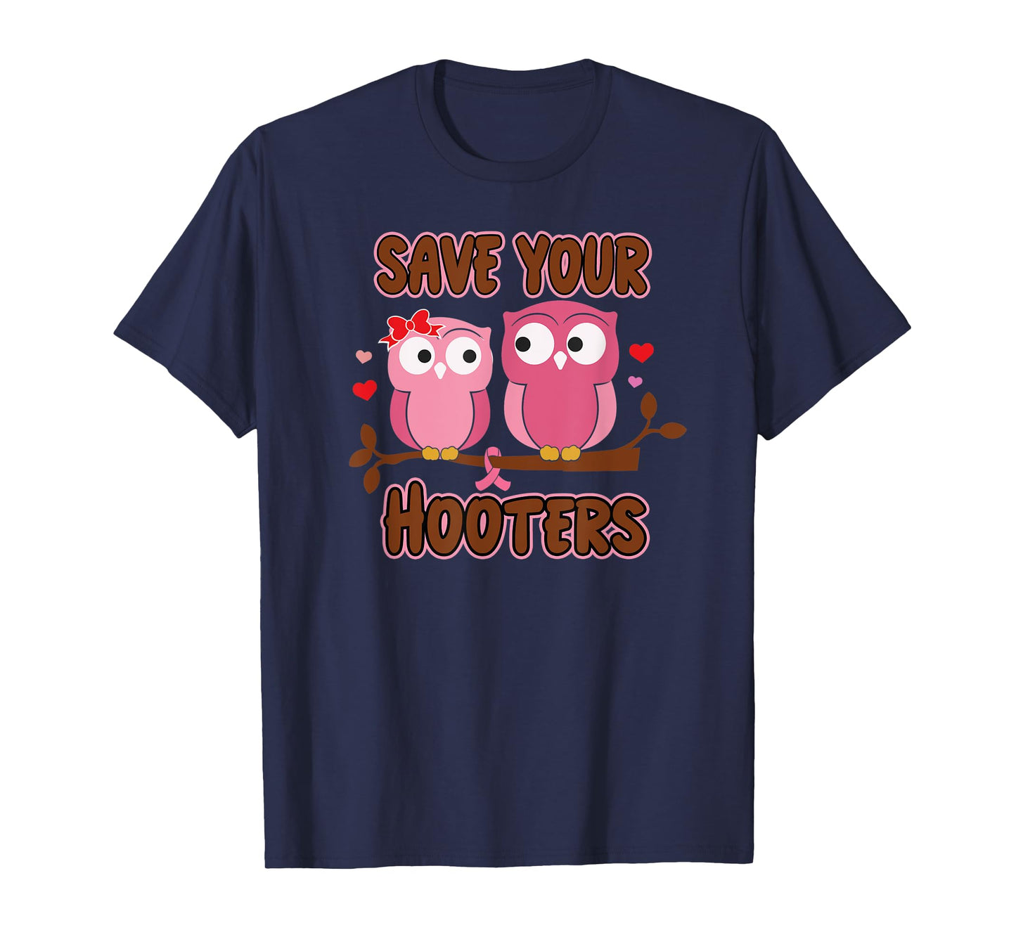 Breast Cancer Save Hooters Fight Breast Cancer for Women T-Shirt