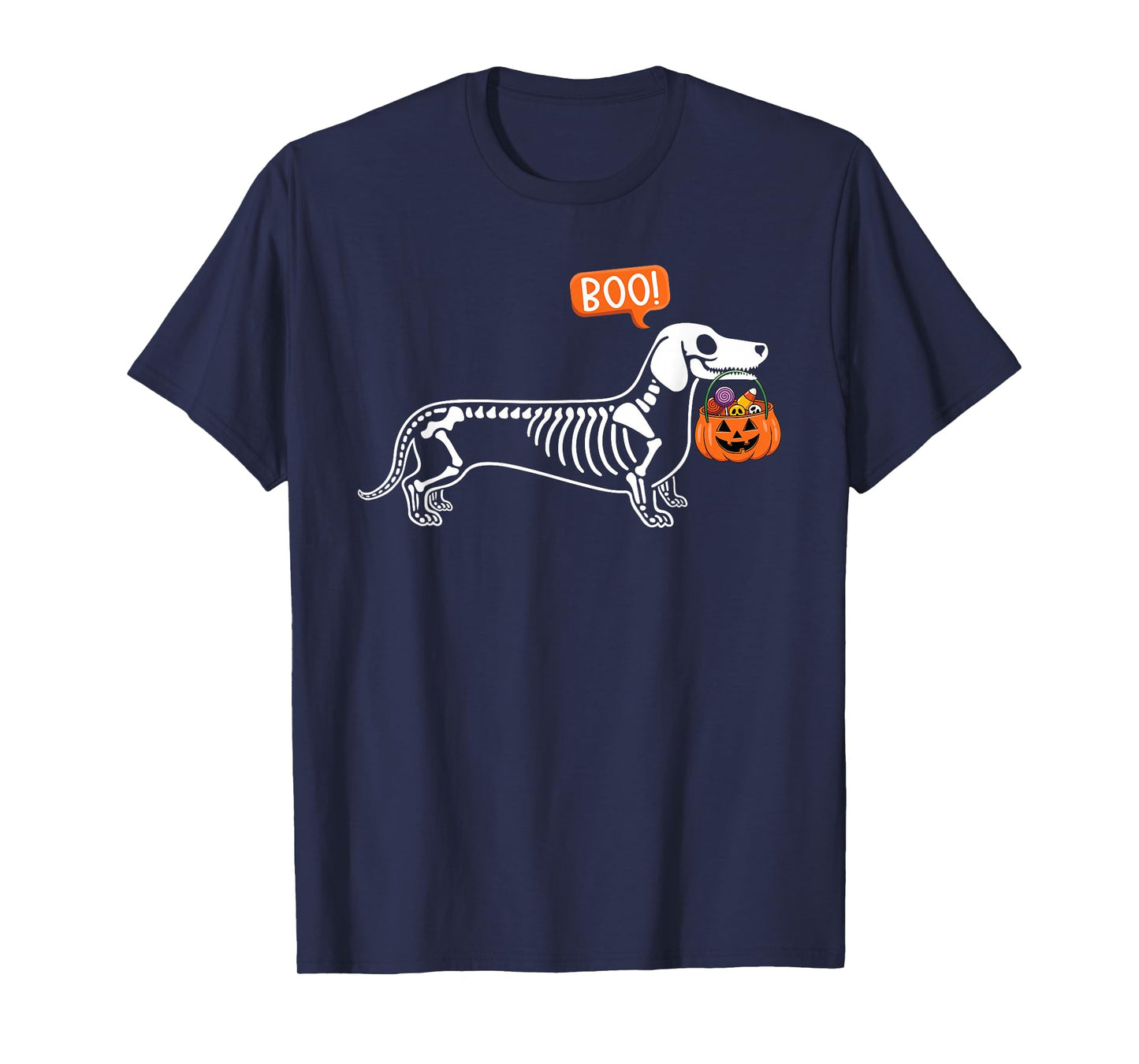 Dachshund Dog Halloween Spooky Skeleton Boo Ghost Dachshund T-Shirt