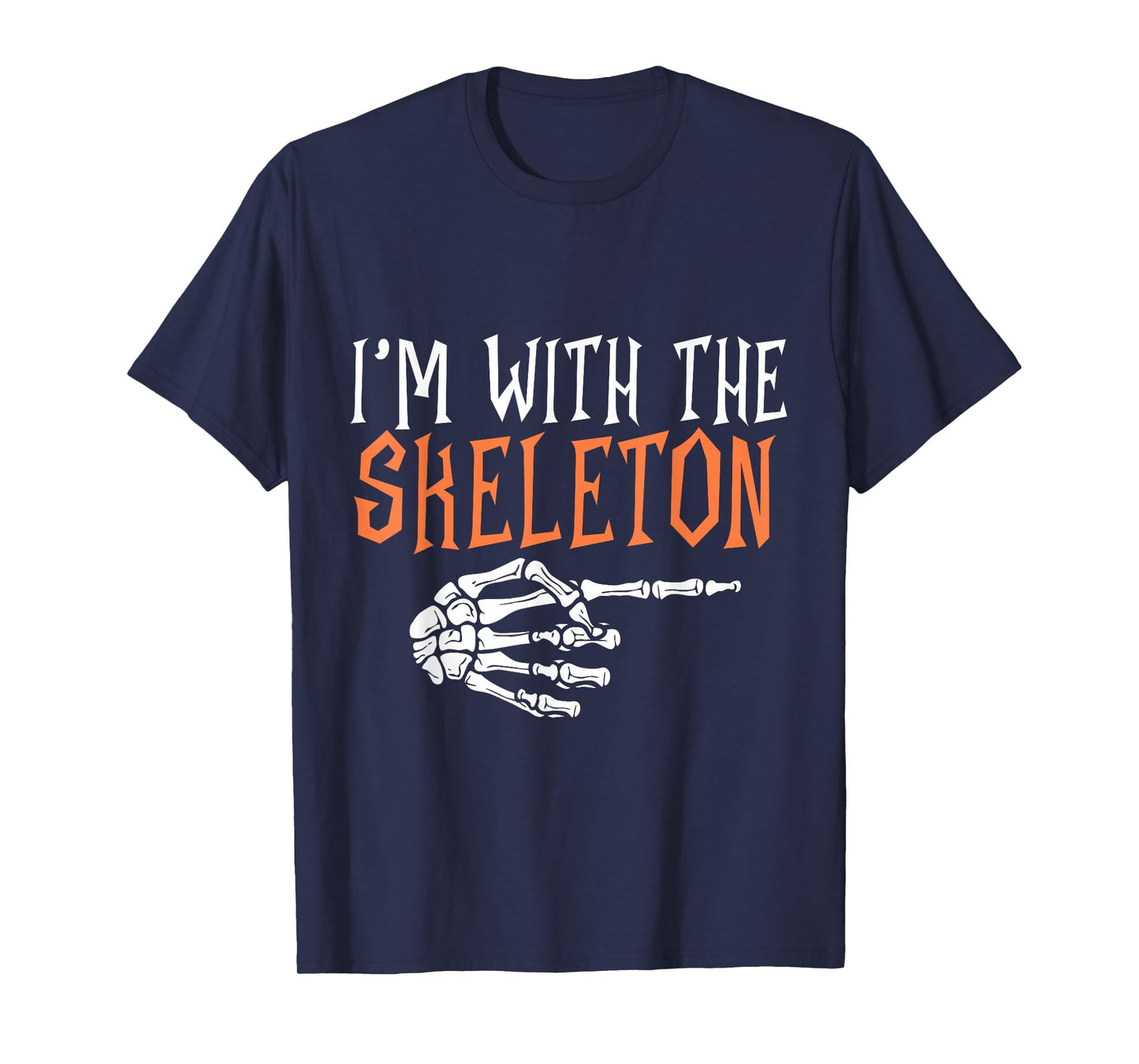 I'm with Skeleton Halloween Costume Couples Matching T-Shirt