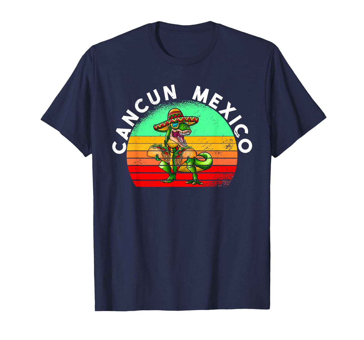 Cancun Mexico Vintage T-Rex T-Shirt